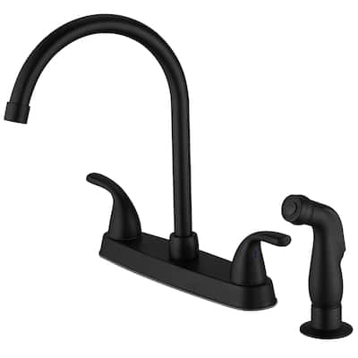 WIZ Two-Handle 4 Holes Kitchen Sink Faucet With Side Sprayer