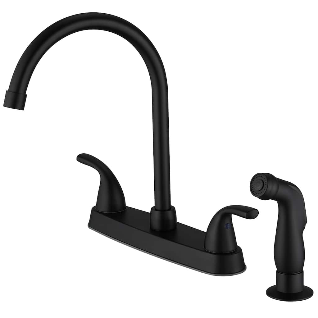 WIZ Two-Handle 4 Holes Kitchen Sink Faucet With Side Sprayer