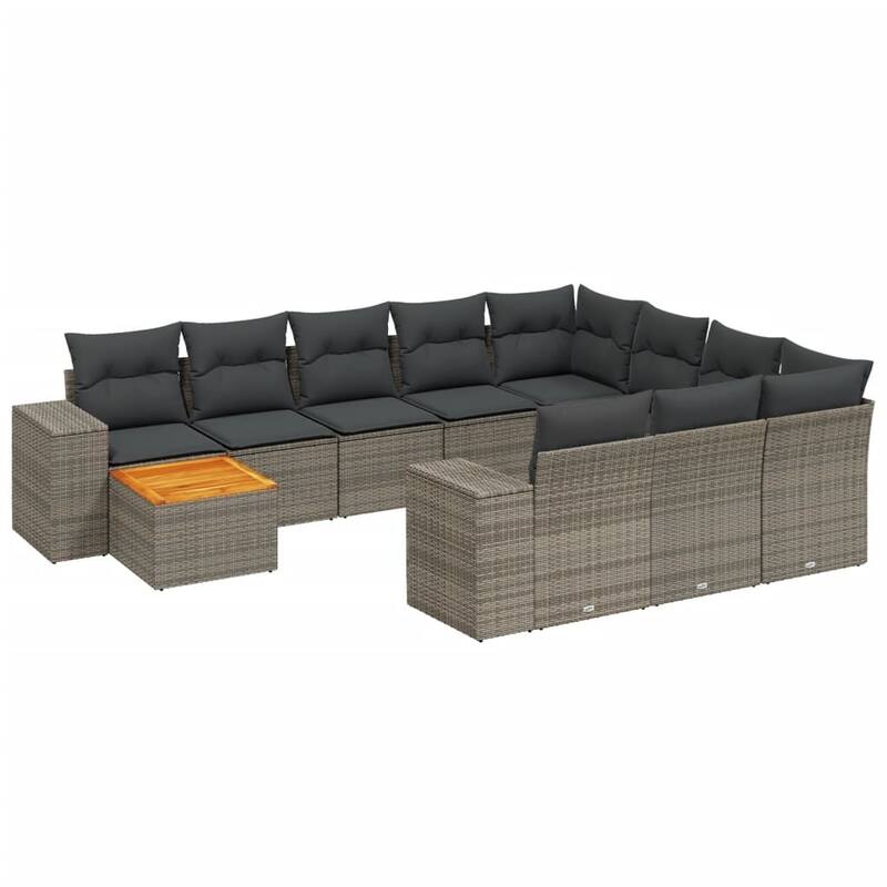 vidaXL Garden Sofa Set Black