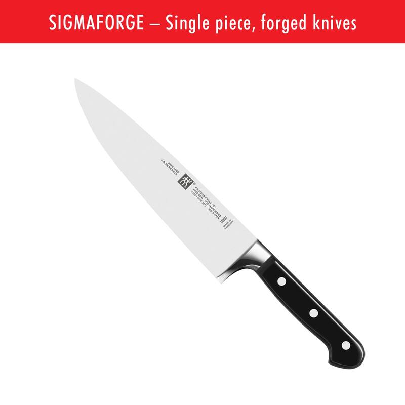 ZWILLING Professional S 18-Piece Knife Block Set, Chef Knife, Serrated Utility Knife, Steak Knife Set, Black - 18-pc