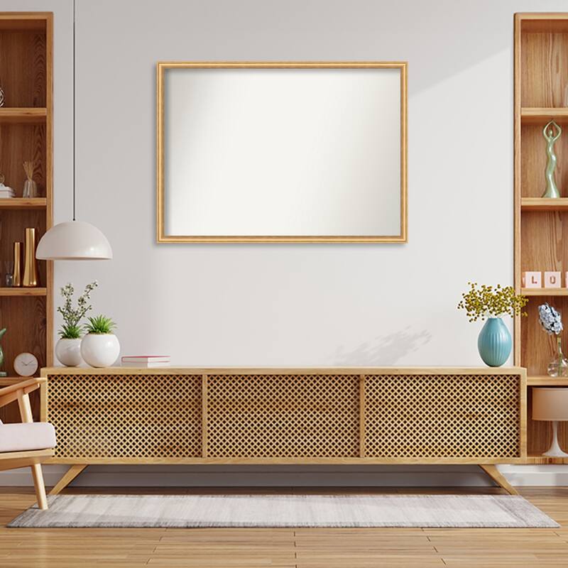Salon Scoop Non-Beveled Wood Framed Wall Mirror