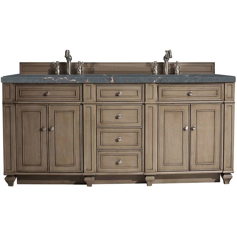 James Martin Vanities 157-V72-FPBL Bristol 72" Free Standing Double - Whitewashed Walnut
