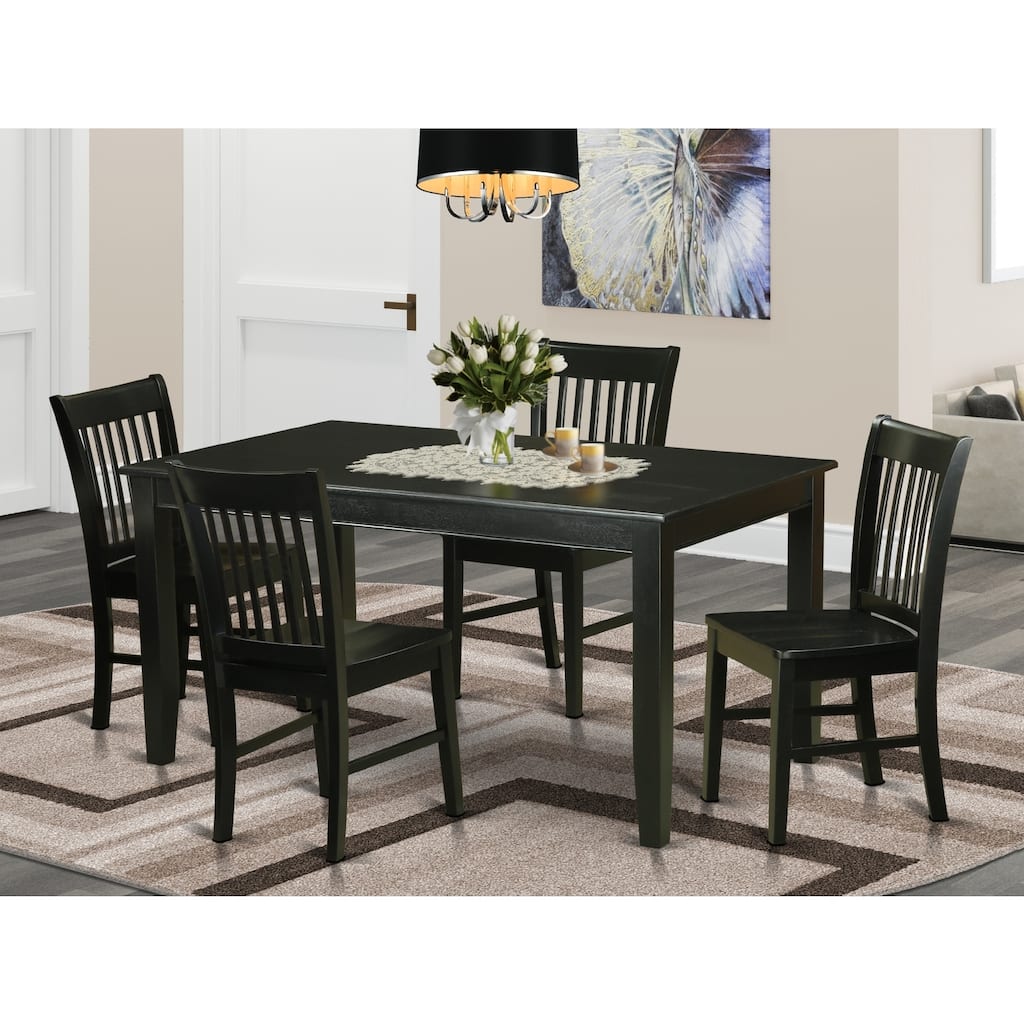 Formal Dining Room Set - Dinette Table & Chairs - Mediterranean Style - Asian Hardwood - Mahogany Finish