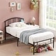 preview thumbnail 18 of 23, VECELO Kids Bed Frame with Headboard & Metal Slat,Twin Size Bed Set of 2