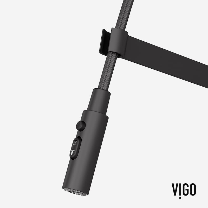 VIGO Edison Pro 20" H Single Handle Pull-Down Sprayer Kitchen Faucet