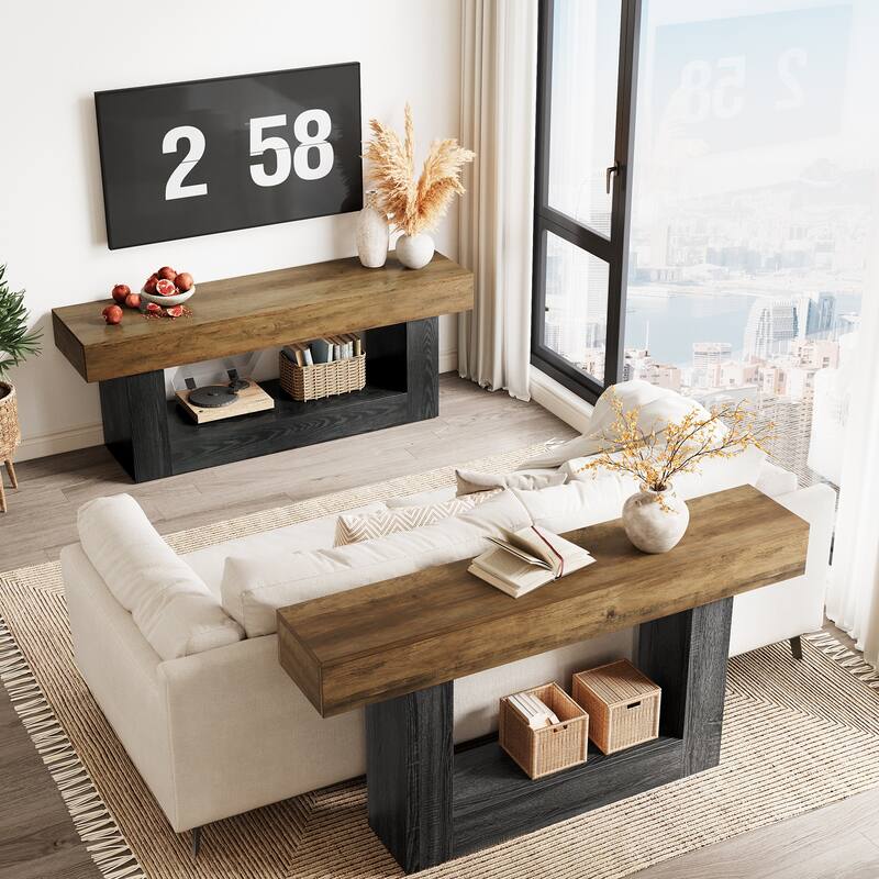 63 Inches Long TV Stand for TVs Up to 70 Inches - 15.75" D x 63" W x 23.62" H