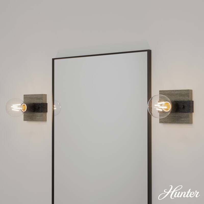Hunter Donelson 1 Light Wall Sconce - Farmhouse, Rustic - Damp-Rated