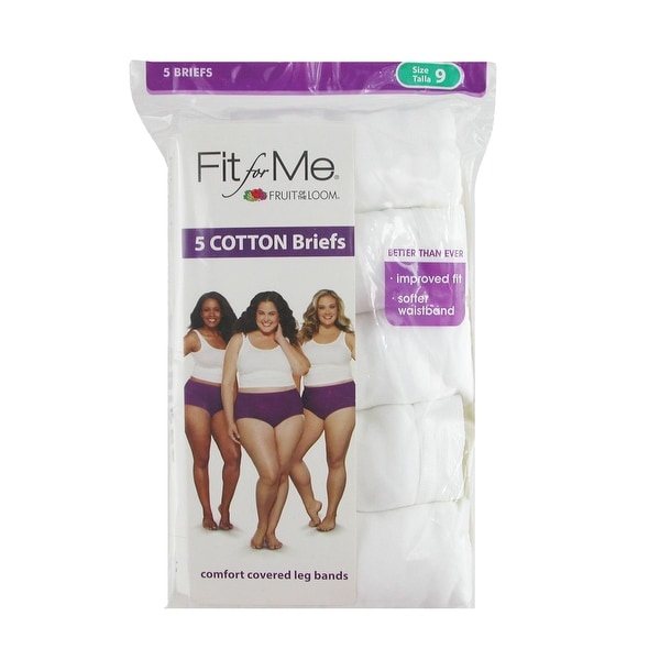 Fruit of the Loom Women/'s Fit for Me Plus Size 100/% Nylon Briefs 5 Pack Panties