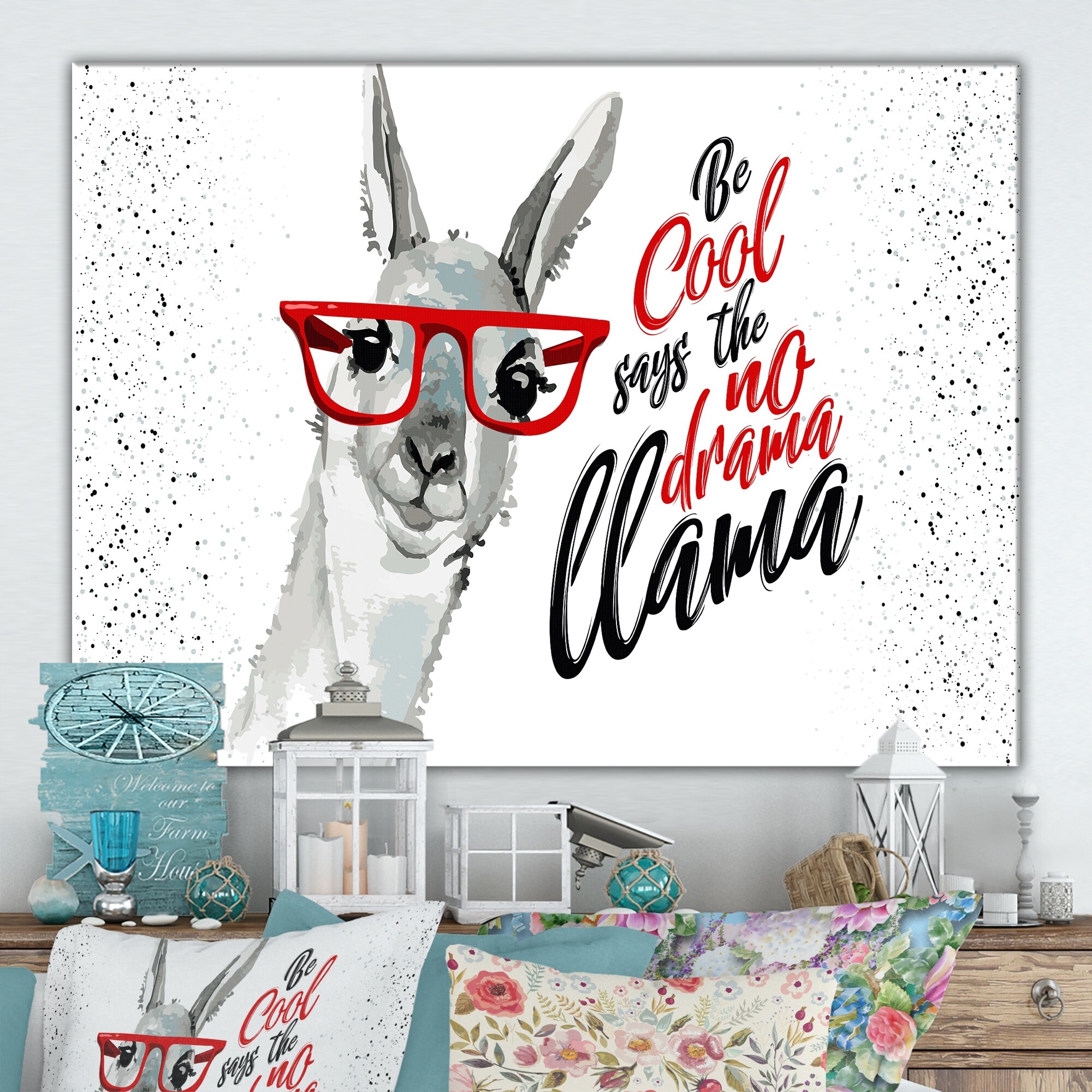 No drama new arrivals llama pillow
