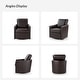 preview thumbnail 23 of 55, Terrance Transitional Swivel Faux Leather Barrel Accent Chair with Metal Base
