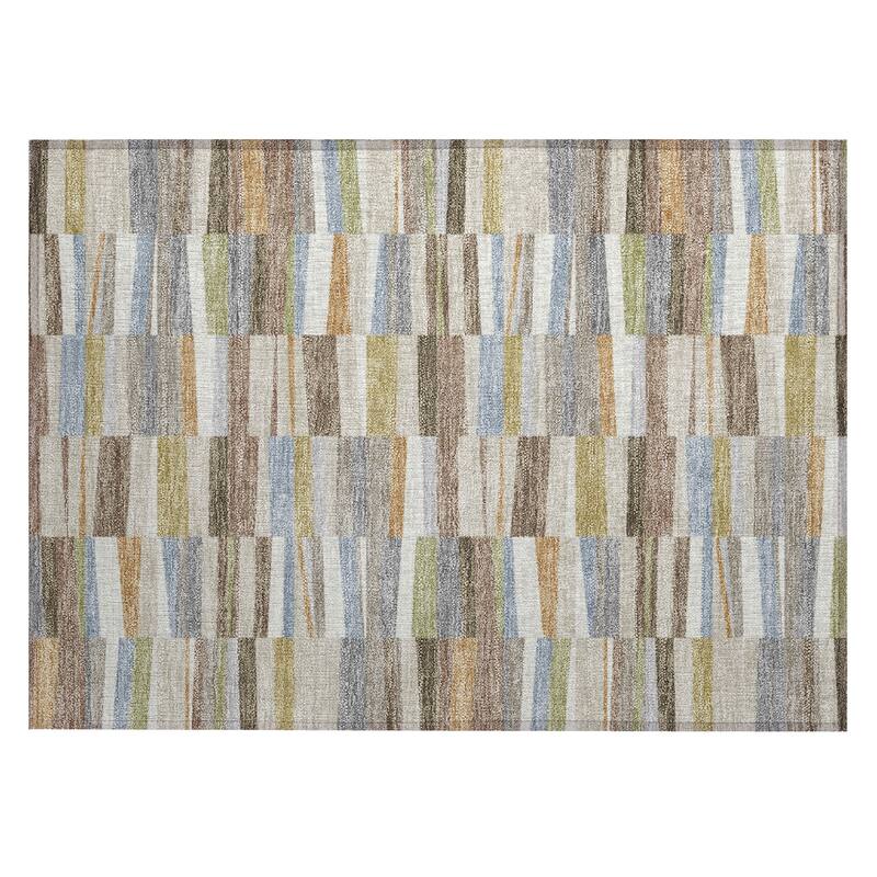 Machine Washable Indoor/ Outdoor Modern Antonito Chantille Rug