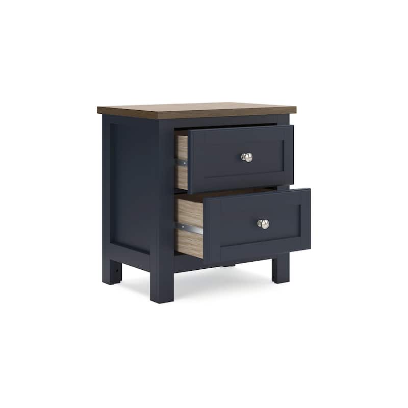 Signature Design by Ashley Landocken Brown/Blue Nightstand