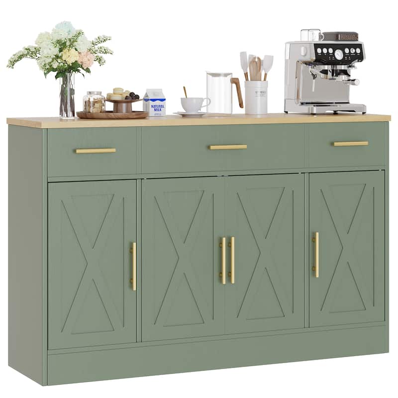 Farmhouse Kitchen Buffet Storage Cabinet, Sideboard