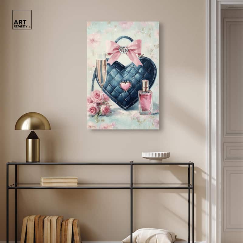 Little Heart Shaped Purse II Canvas by Art Remedy, Gallery Wrapped