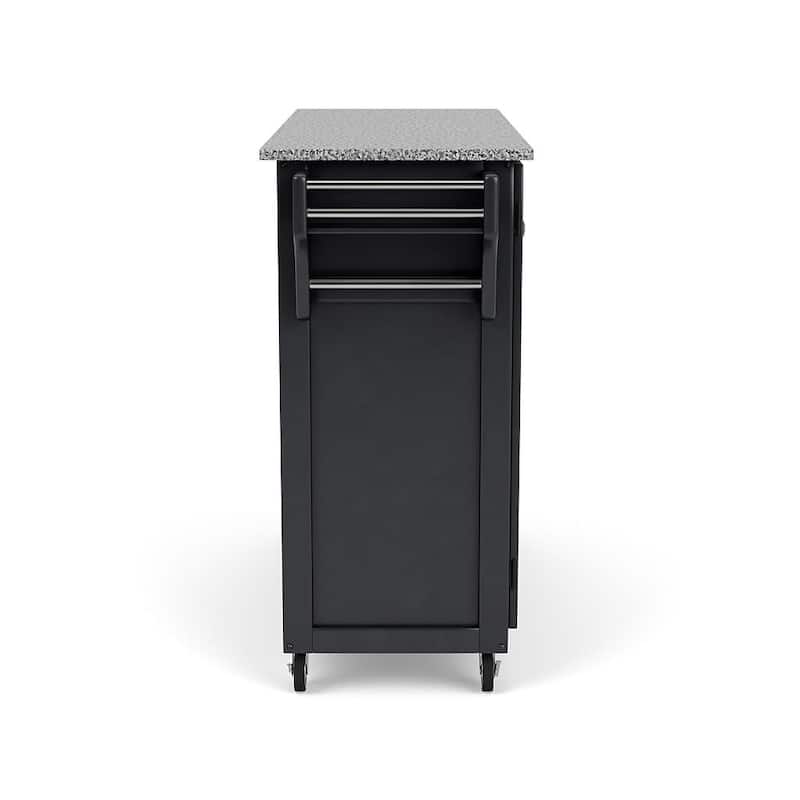 Homestyles Create-A-Cart Black Wood Kitchen Cart - 48" x 18" x 36"