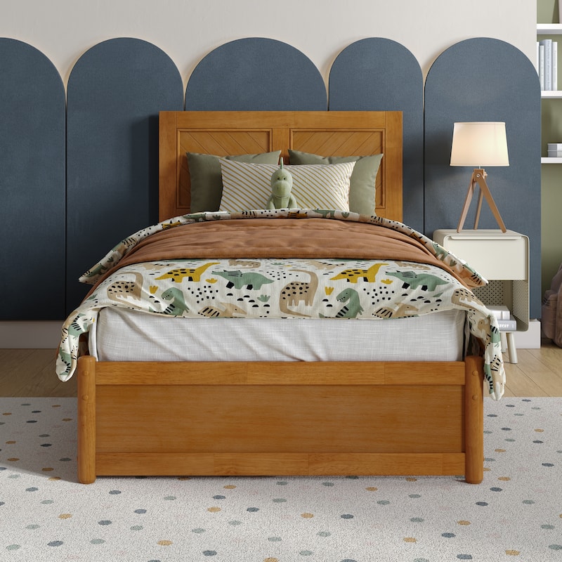 Clayton Platform Bed with Panel Footboard and Storage Drawers