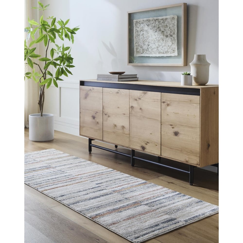 Livabliss Casual Beckham Stripe Area Rug
