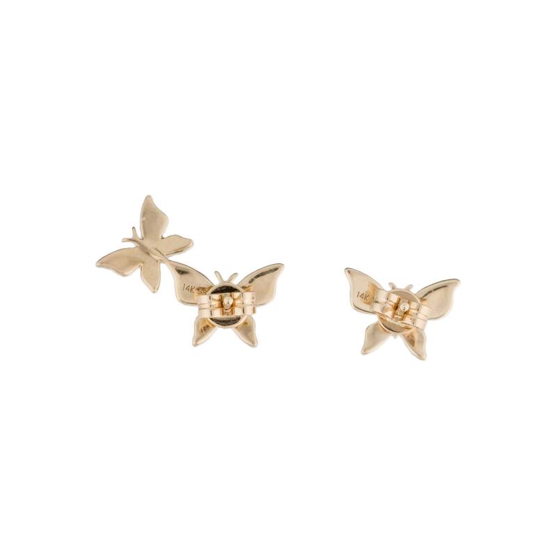 Joelle Collection Diamond Butterfly Studs Earrings 14K Gold 1/3ct TDW