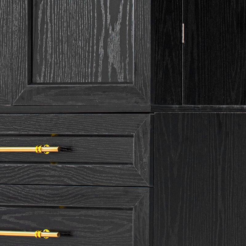 78.2" Tall Farmhouse Pantry Cabinet with 2 Storage Cabinets and 3 Drawers