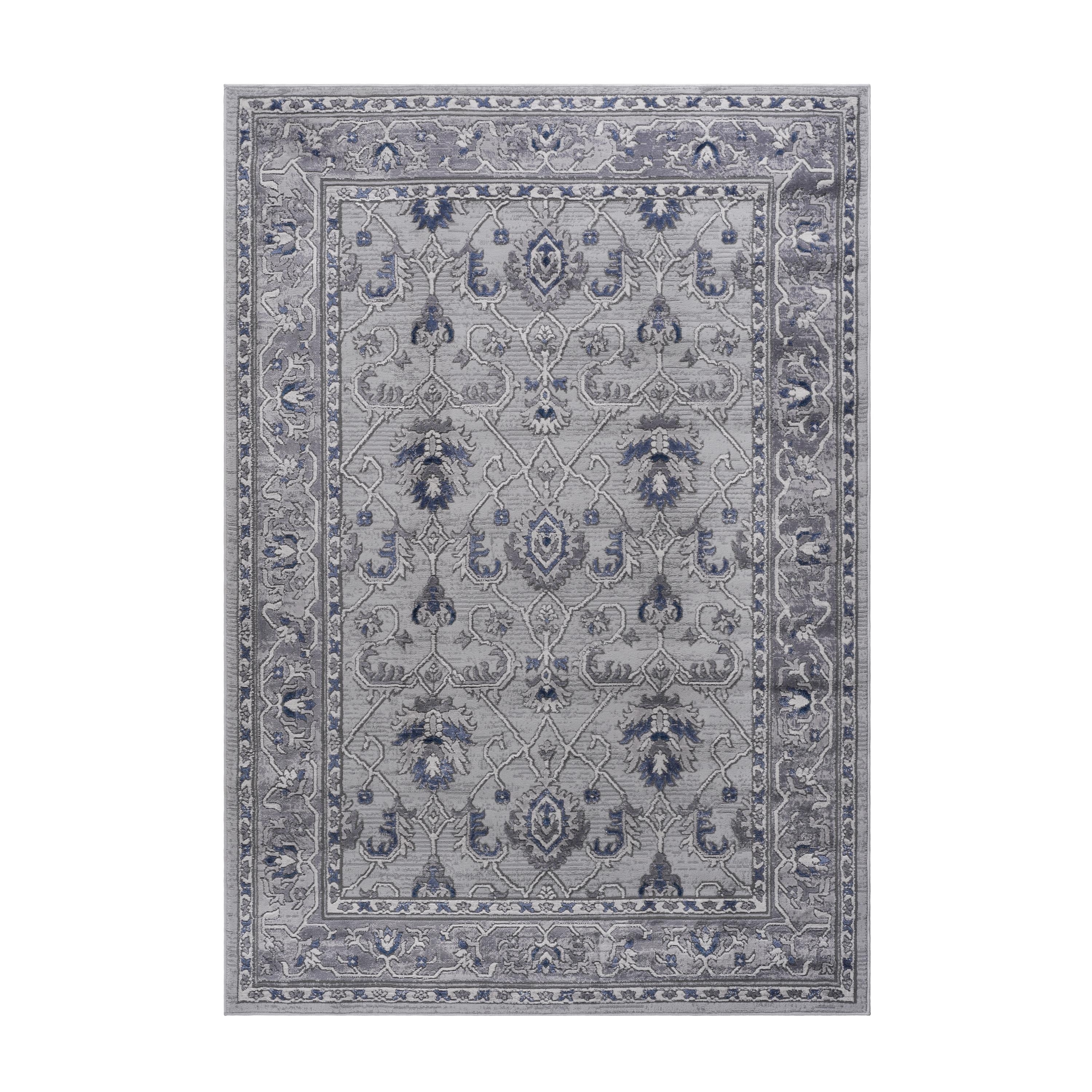 MARFI Collection Grey / Blue / Oriental Non-Shedding Area Rug