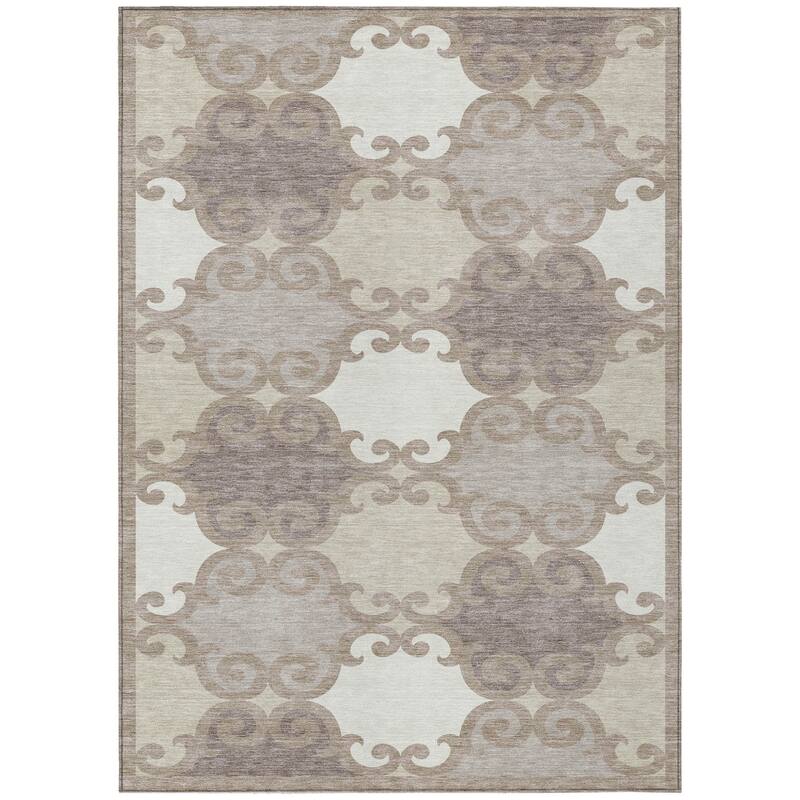 HomeRoots Trellis Transitional Rectangle Outdoor Rug