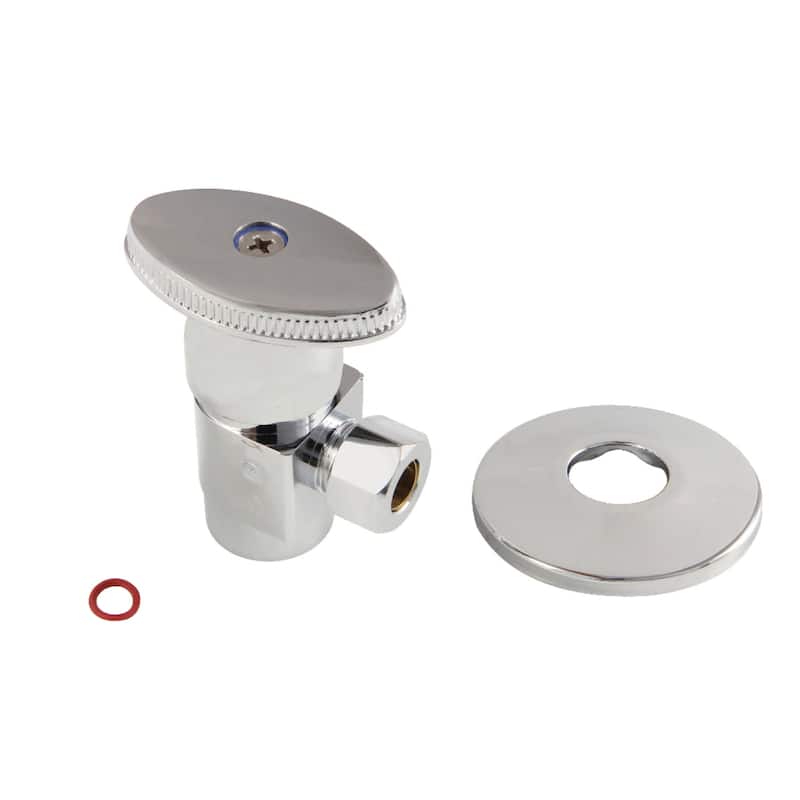 Kingston Brass Quarter Turn Water Supply Stop Valve with Ceramic Disc, - Polished Chrome