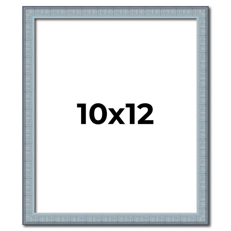 10x12 Frame Rustic Sky Blue Solid Wood Picture Frame | 0.75 Inch