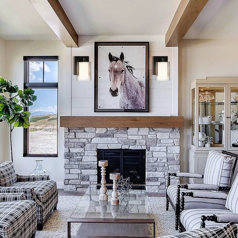 2 PCS all sconces glass bathroom light black wall light - N/A