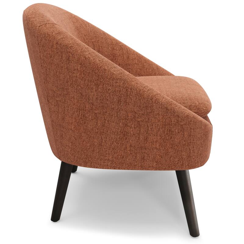 WYNDENHALL Bonita 27 inch Wide Irregular Mid Century Modern Accent Chair - 26.6" D x 26.8" W x 31.5" H
