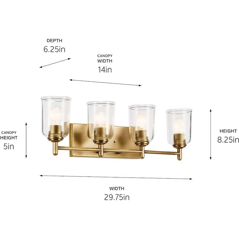 Kichler Shailene 29.5" Wide 4 Light Bathroom Vanity Light