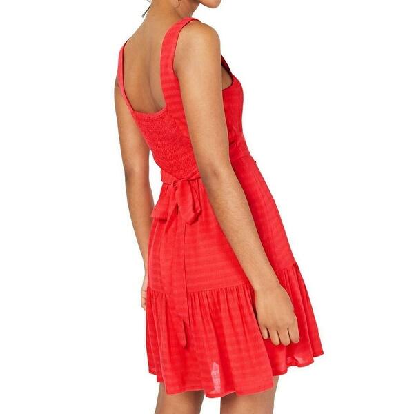 Shop City Studio Red Xs Junior A Line Dress Tie Waist Sweetheart