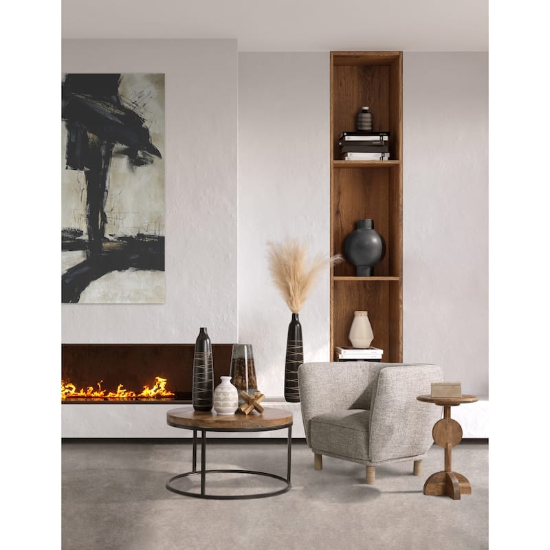Sagebrook Home Neutral Round Modern Ceramic Bubble Vase