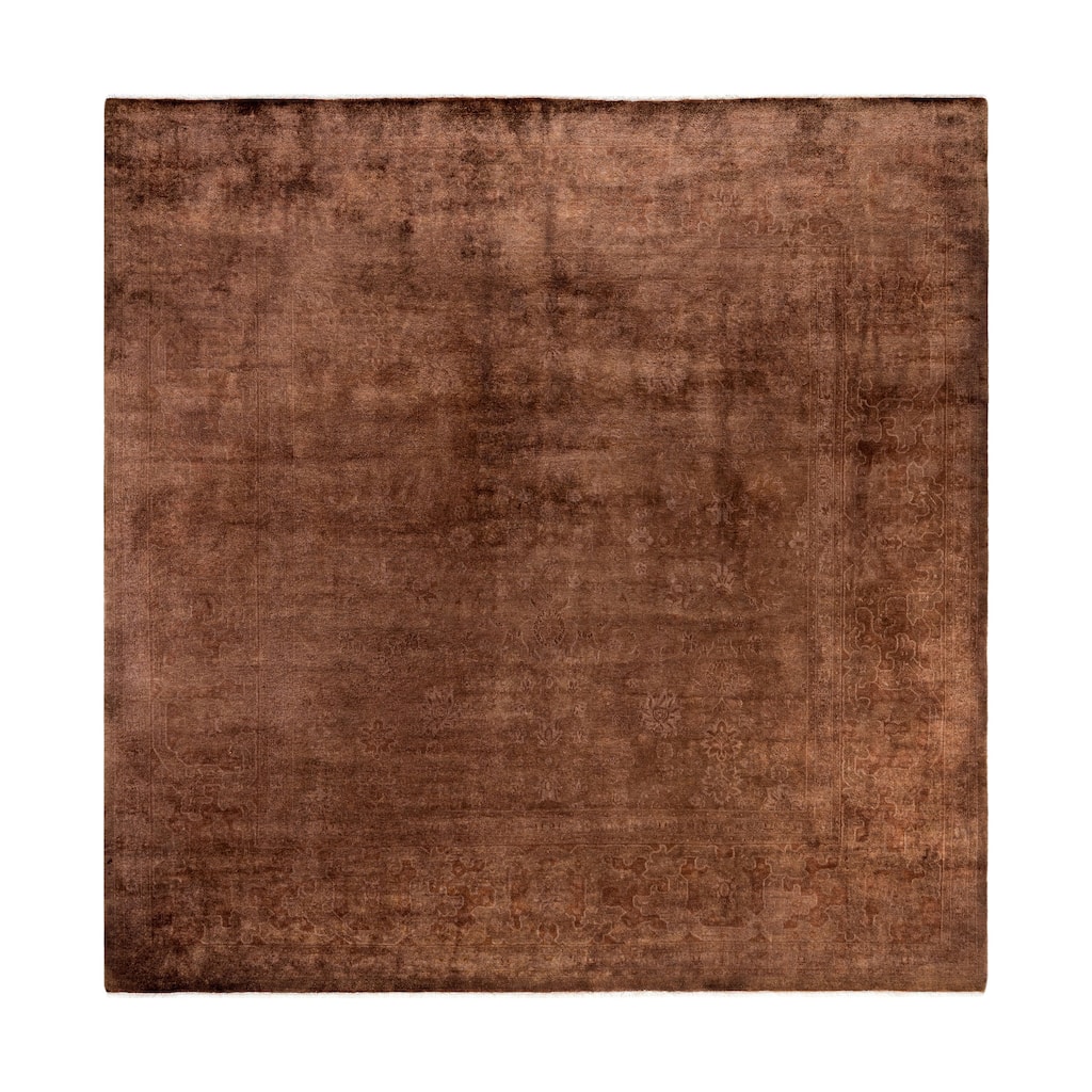 Overdyed One-of-a-Kind Hand-Knotted Area Rug - Brown - 8' 2" x 8' 3"