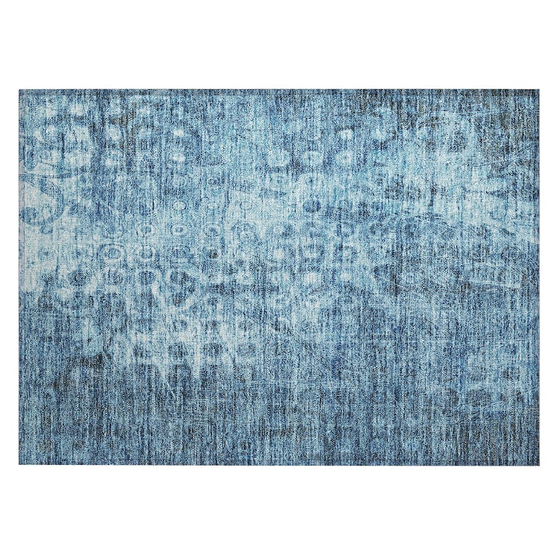 Machine Washable Indoor/ Outdoor Chantille Abstract Modern Rug
