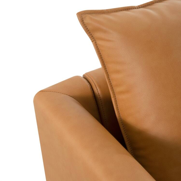 Modern DIY Convertible Modular Sectional Ultimate Sofa Collection - Optional Ottoman Middle and Armrest Modules - Armrest, Caramel