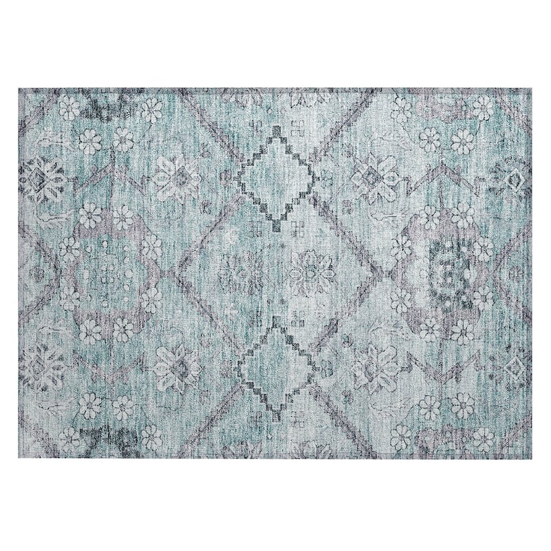 Machine Washable Indoor/ Outdoor Chantille Tribal Garden Rug