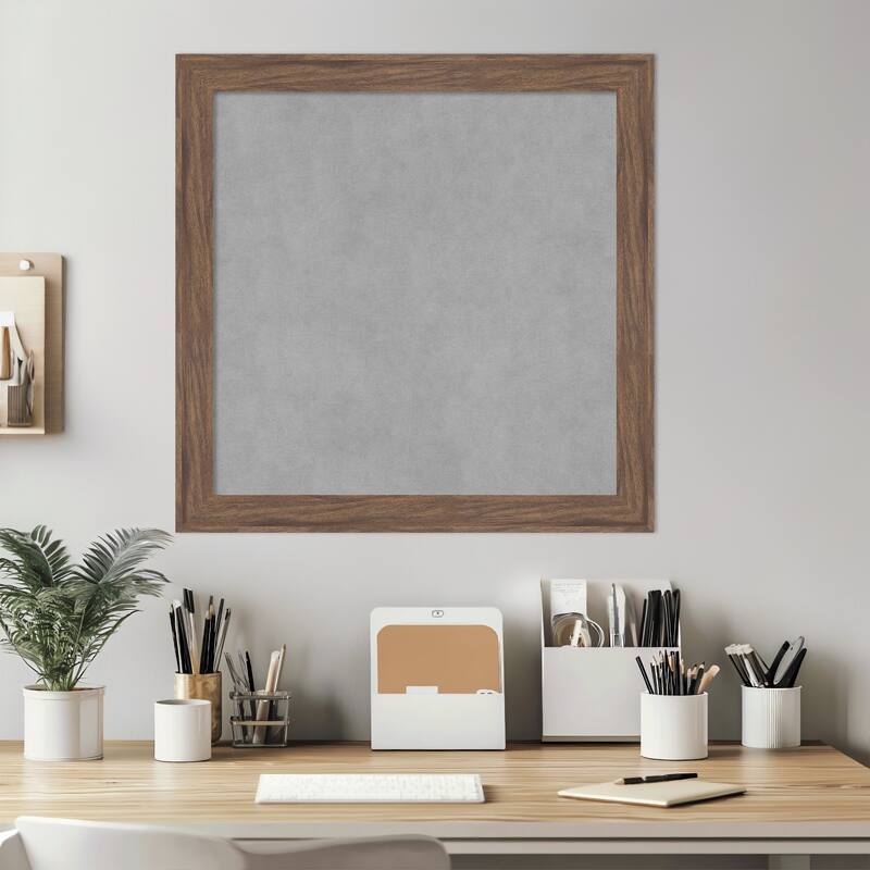 Amanti Art Pia Medium Brown Narrow Framed