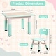 preview thumbnail 25 of 37, Kids Table and Chairs Set Height Adjustable Desk with 4 Seats