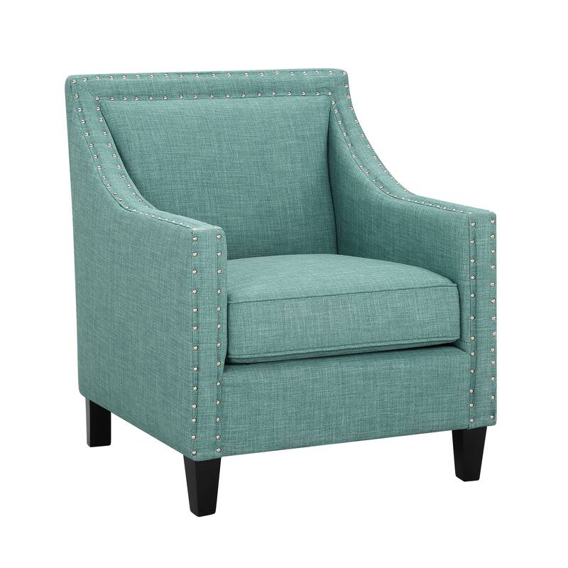 Erica Accent Armchair with Chrome Nailhead Trim