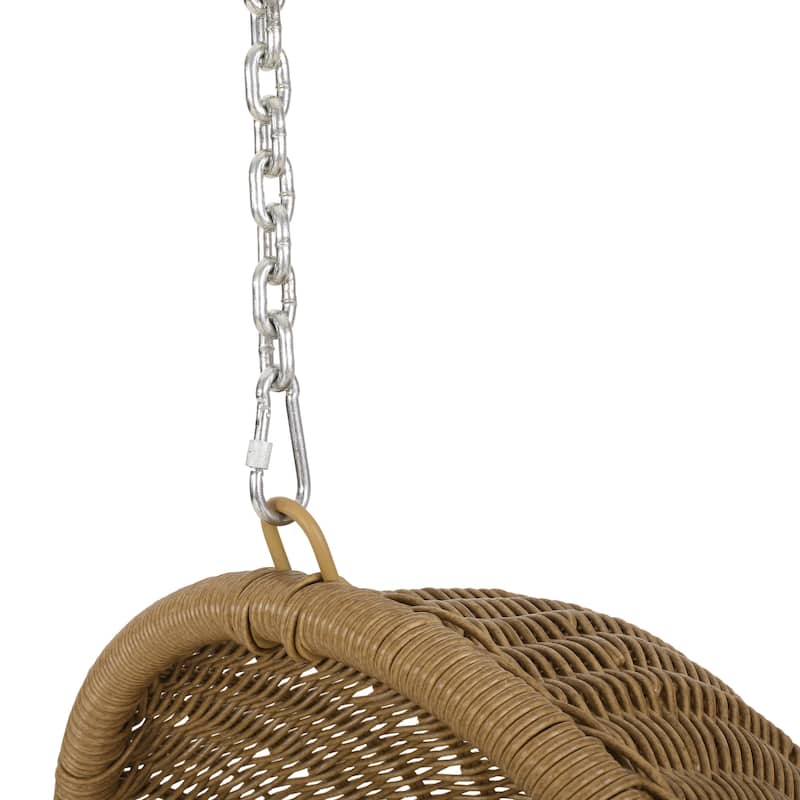 Orville Outdoor and Indoor Wicker Hanging Chair (NO STAND) by Christopher Knight Home - 400 lb limit