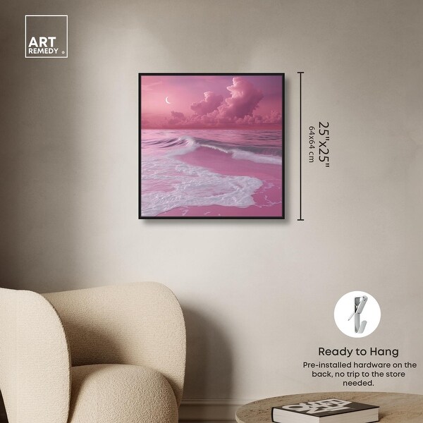 Pink Beach Canvas Glam Beach Art by Art Remedy - Bed Bath & Beyond