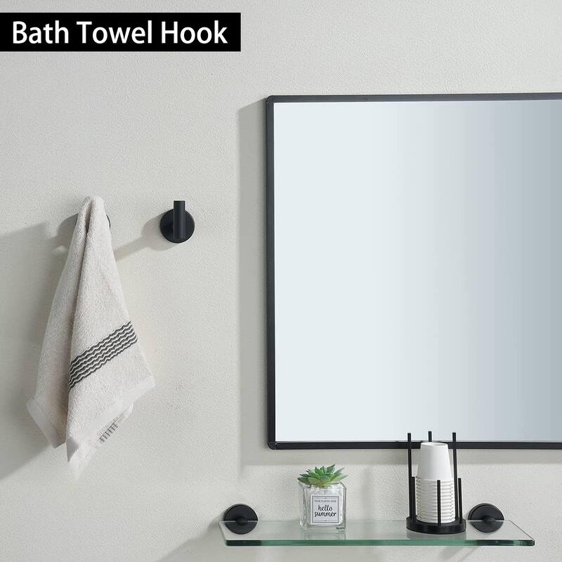 5 -Piece Bath Hardware Set with Double Towel Bar Towel Holder Set