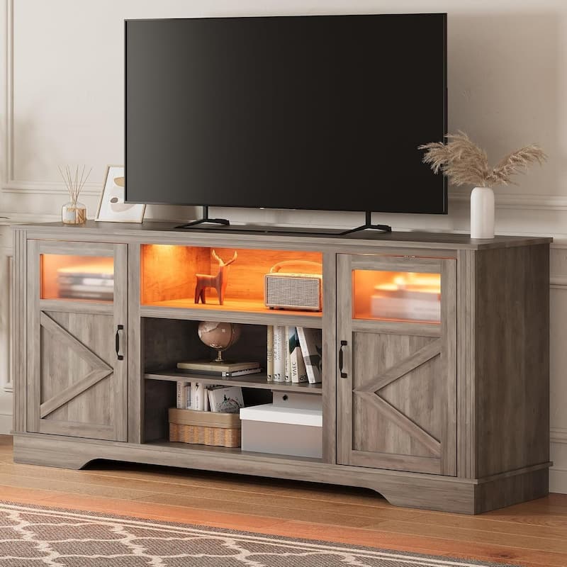 LED TV Stand for 65/60/55 Inch TV - Grey