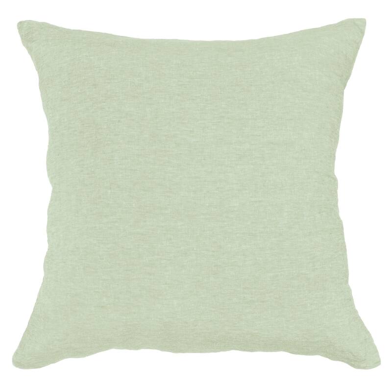 French Linen Pillow with Removable Sham by BOKSER HOME - 26" x 26" - Matcha