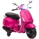 preview thumbnail 11 of 18, Battery-Powered Vespa Electric Motorcycle for Toddlers, Music, FM Radio, Headlight, and Single-Button Start Pink