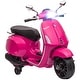 preview thumbnail 11 of 18, Kids Vespa Electric Motorcycle with Training Wheels Pink