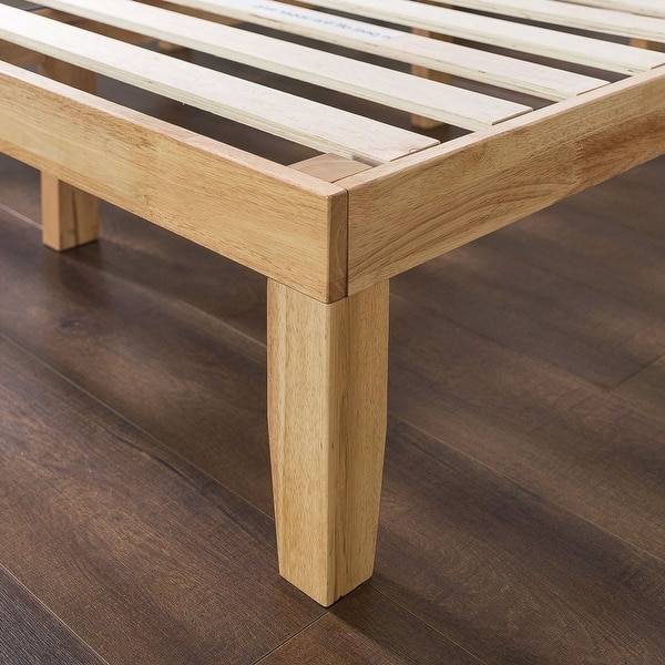 Full Size Solid Wood Platform Bed Frame In Natural Finish Overstock 29819308