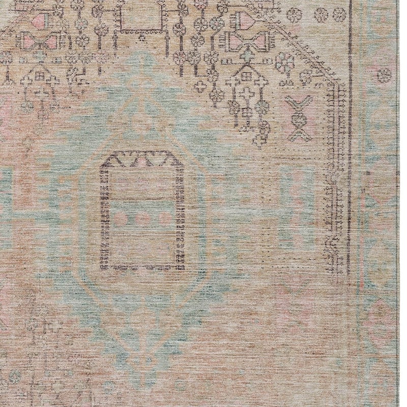 HomeRoots Oriental Traditional Rectangle Outdoor Rug