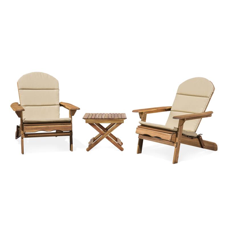 Malibu Outdoor Acacia Wood Chat Set w/ Water-resistant Cushions by Christopher Knight Home