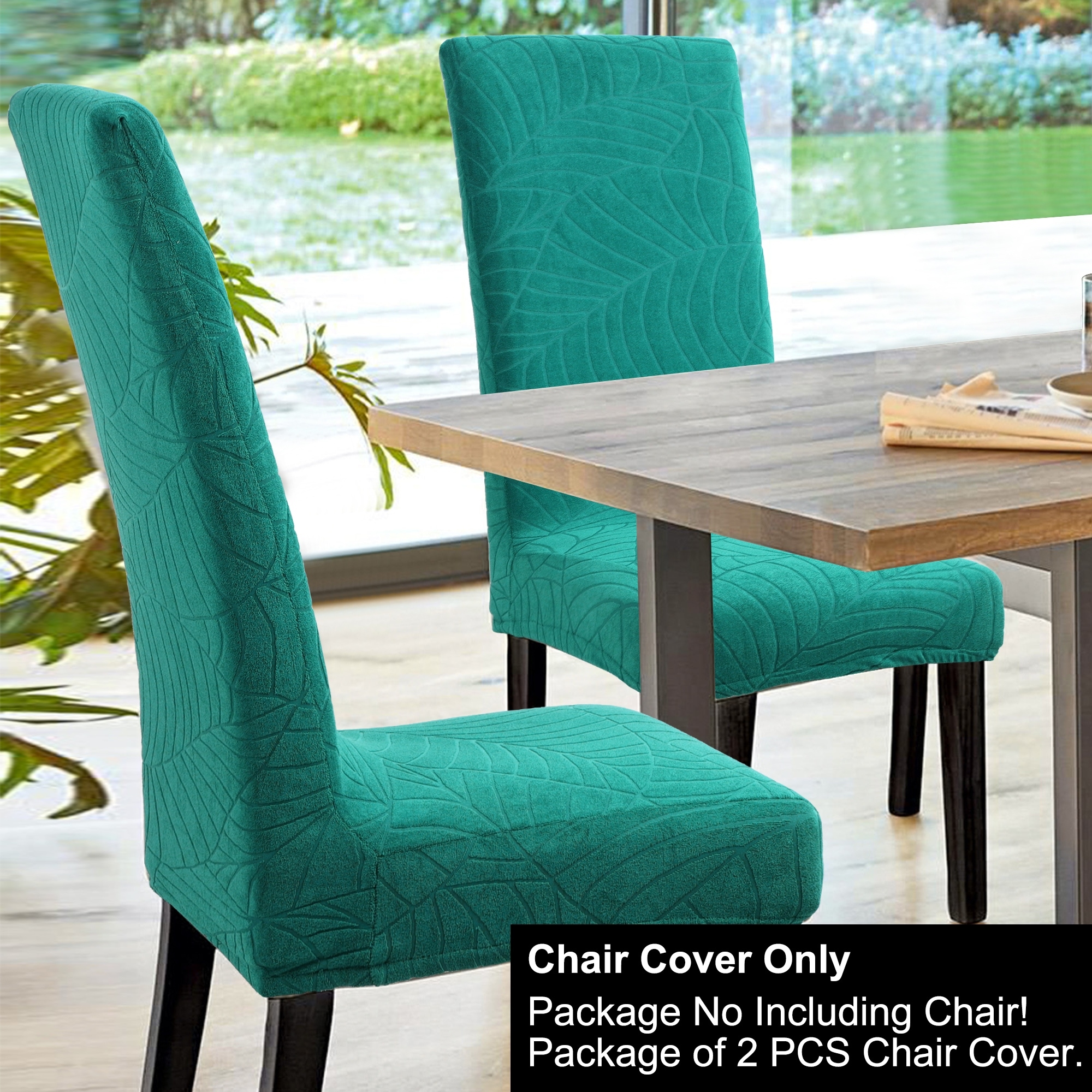 Jacquard Stretch Spandex Removable Dining Room Chair Covers